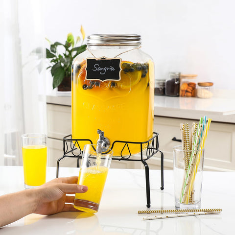 Incluye etiqueta de pizarra y grifo para personalizar bebidas NETANY