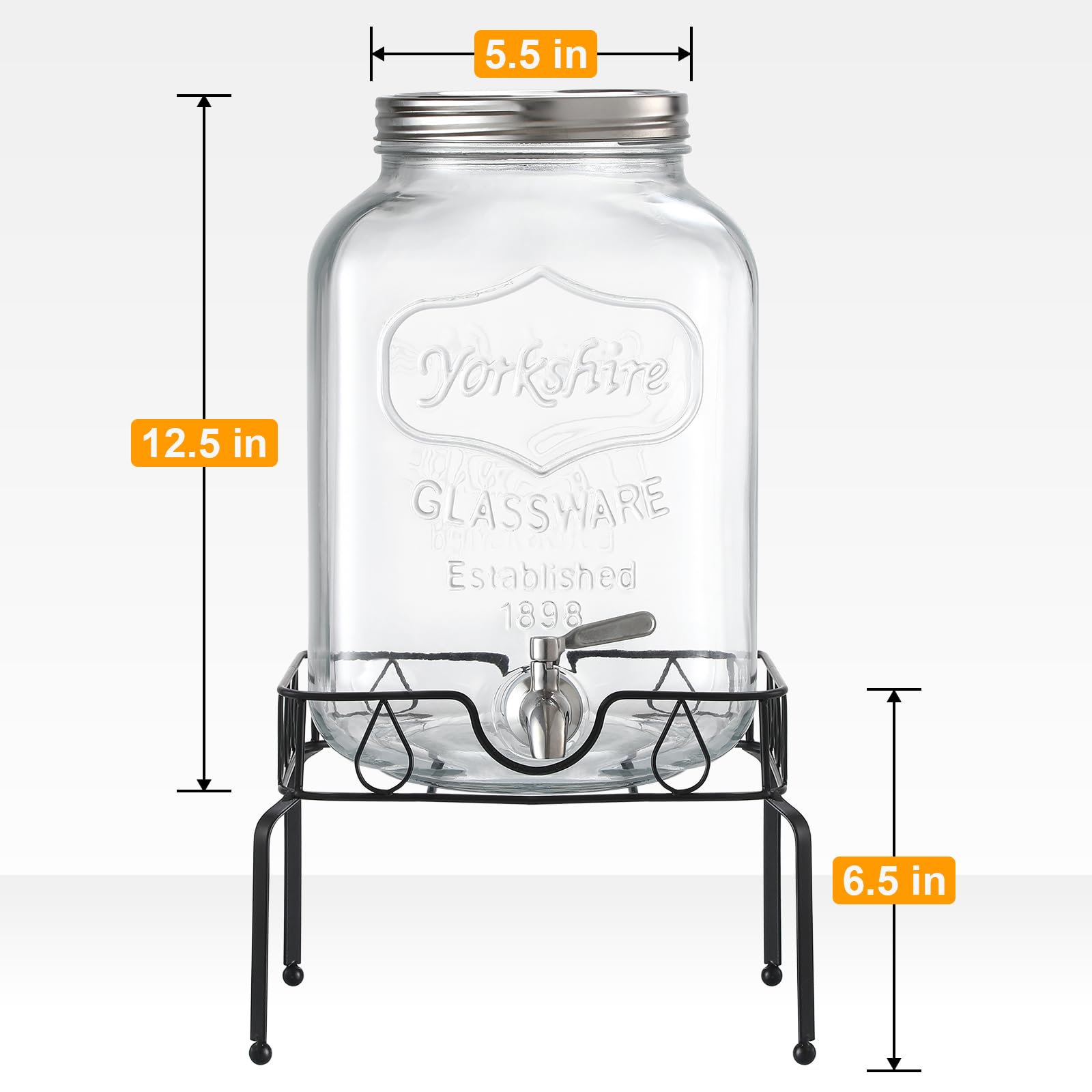 NETANY dispensador con grifo de acero inoxidable 18/8 resistente