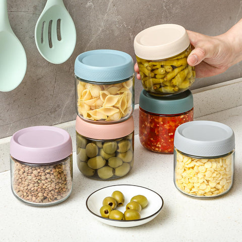 NETANY frascos de vidrio para snacks y postres, listo para llevar.