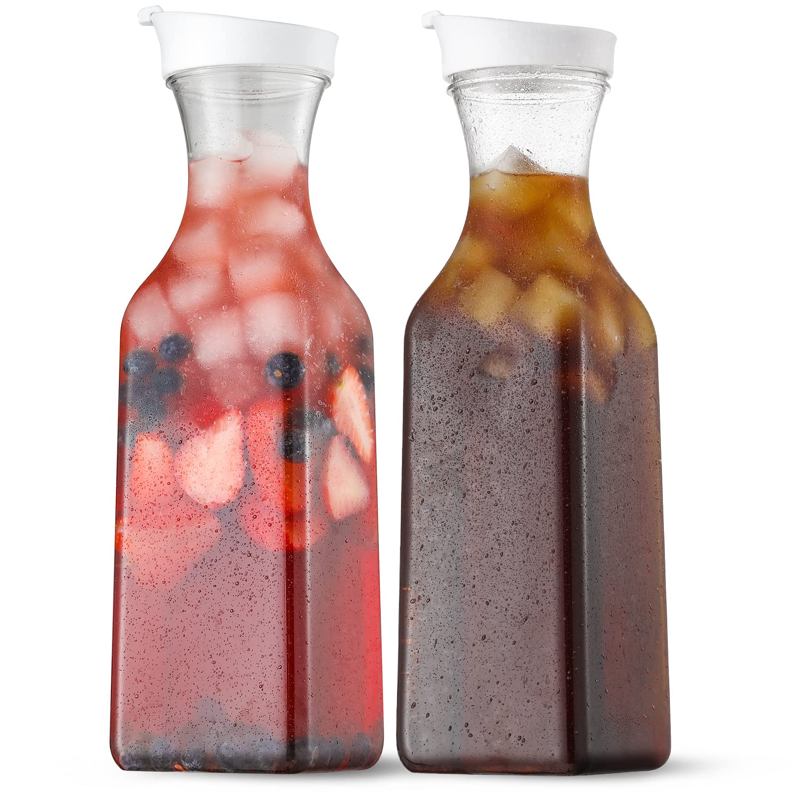 NETANY jarra de agua 50oz con tapa abatible para verter con control
