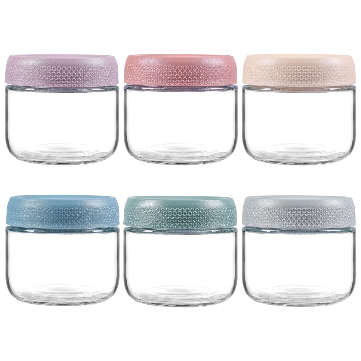 NETANY jarras de cristal 8oz con tapas herméticas para conservar alimentos frescos