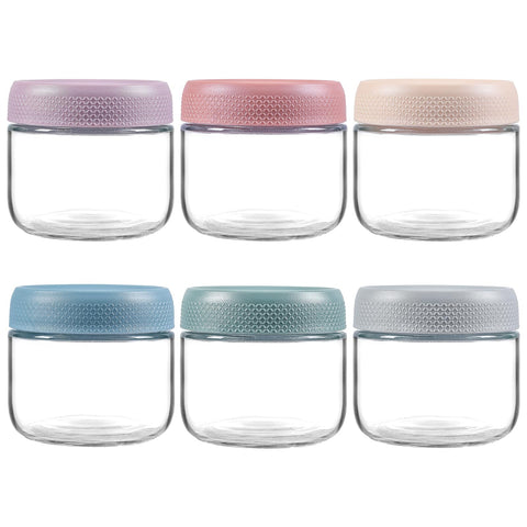 NETANY jarras de cristal 8oz con tapas herméticas para conservar alimentos frescos