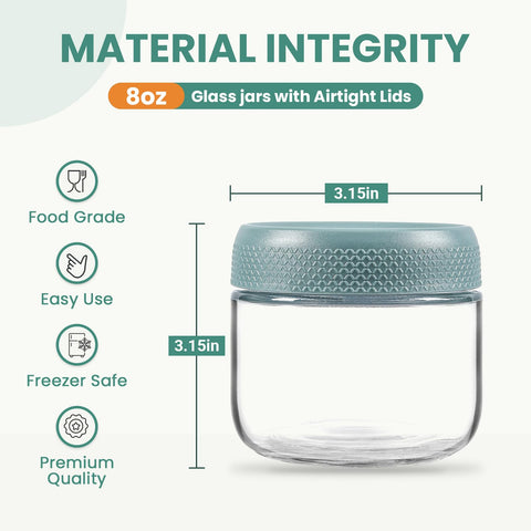 NETANY jarras apilables de cristal para ahorro de espacio
