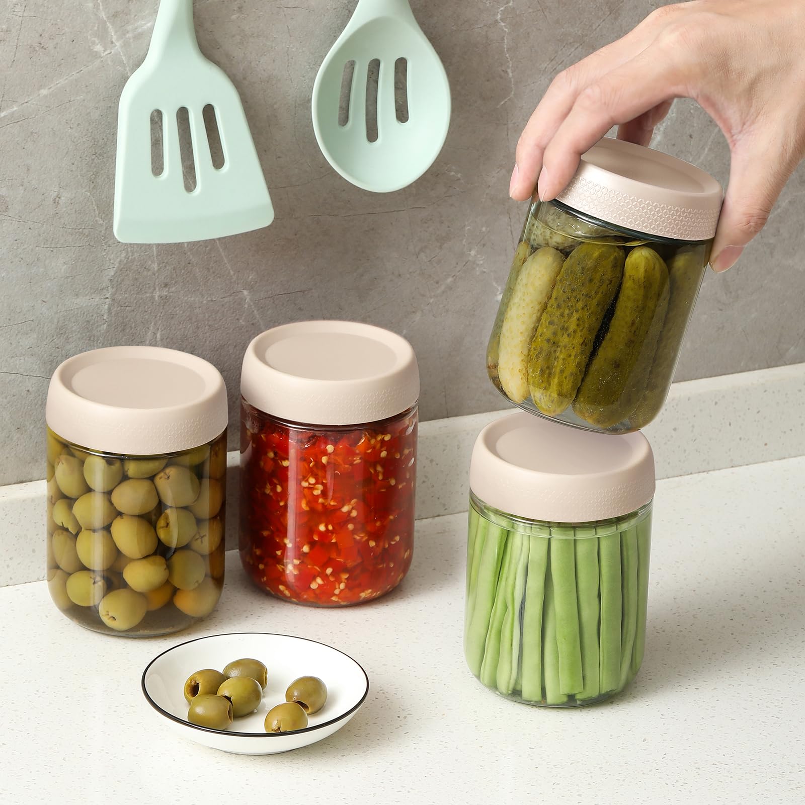 NETANY jarras para almacenamiento de salsas, mermeladas y snacks con estilo.