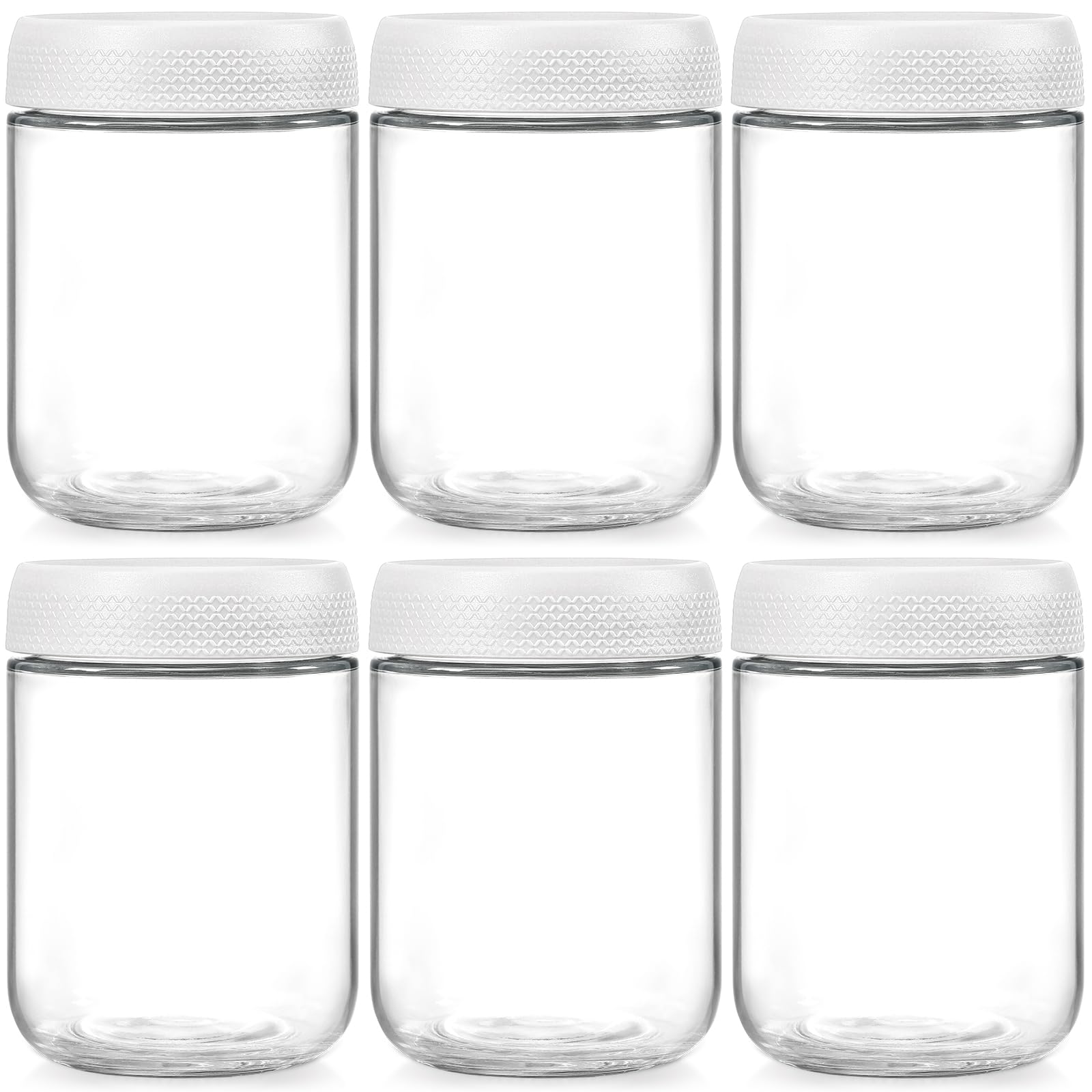 NETANY jarras de vidrio de 473 ml con tapas herméticas para conservar frescura.