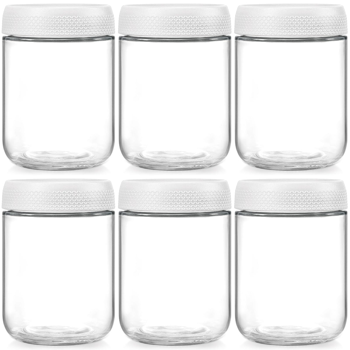 NETANY jarras de vidrio de 473 ml con tapas herméticas para conservar frescura.