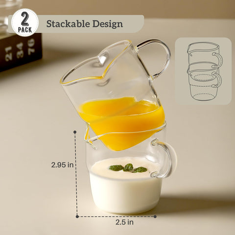 NETANY tazas espresso apilables para ahorrar espacio en la cocina