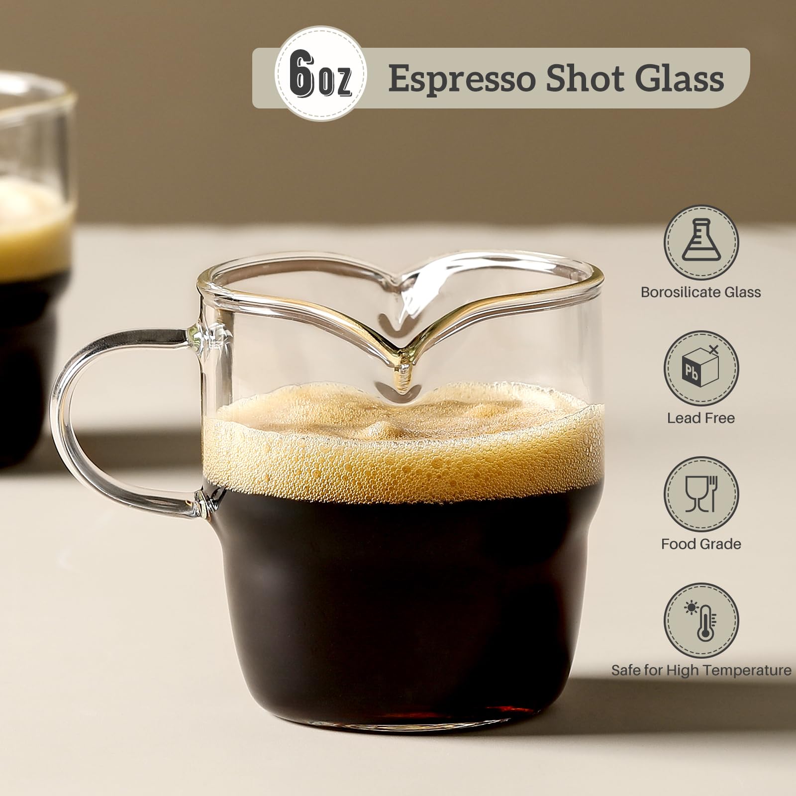 NETANY vaso de vidrio borosilicato resistente para cambios de temperatura