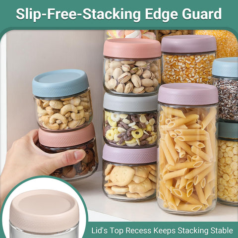NETANY vidrio para almacenamiento de alimentos, ideal para snacks