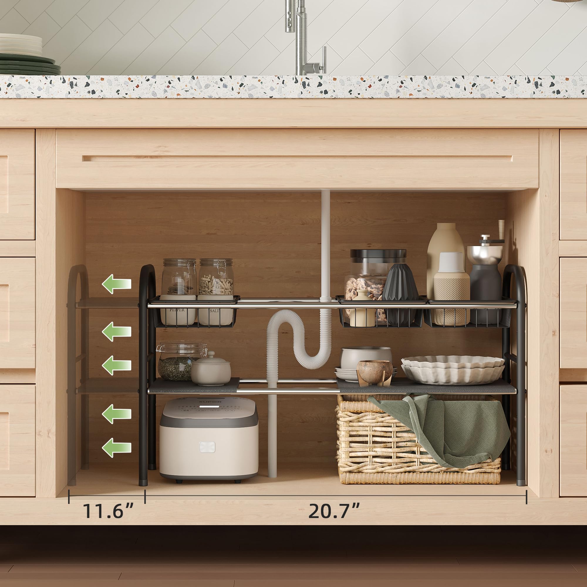 NETEL cestas removibles para clasificar productos de baño con facilidad.