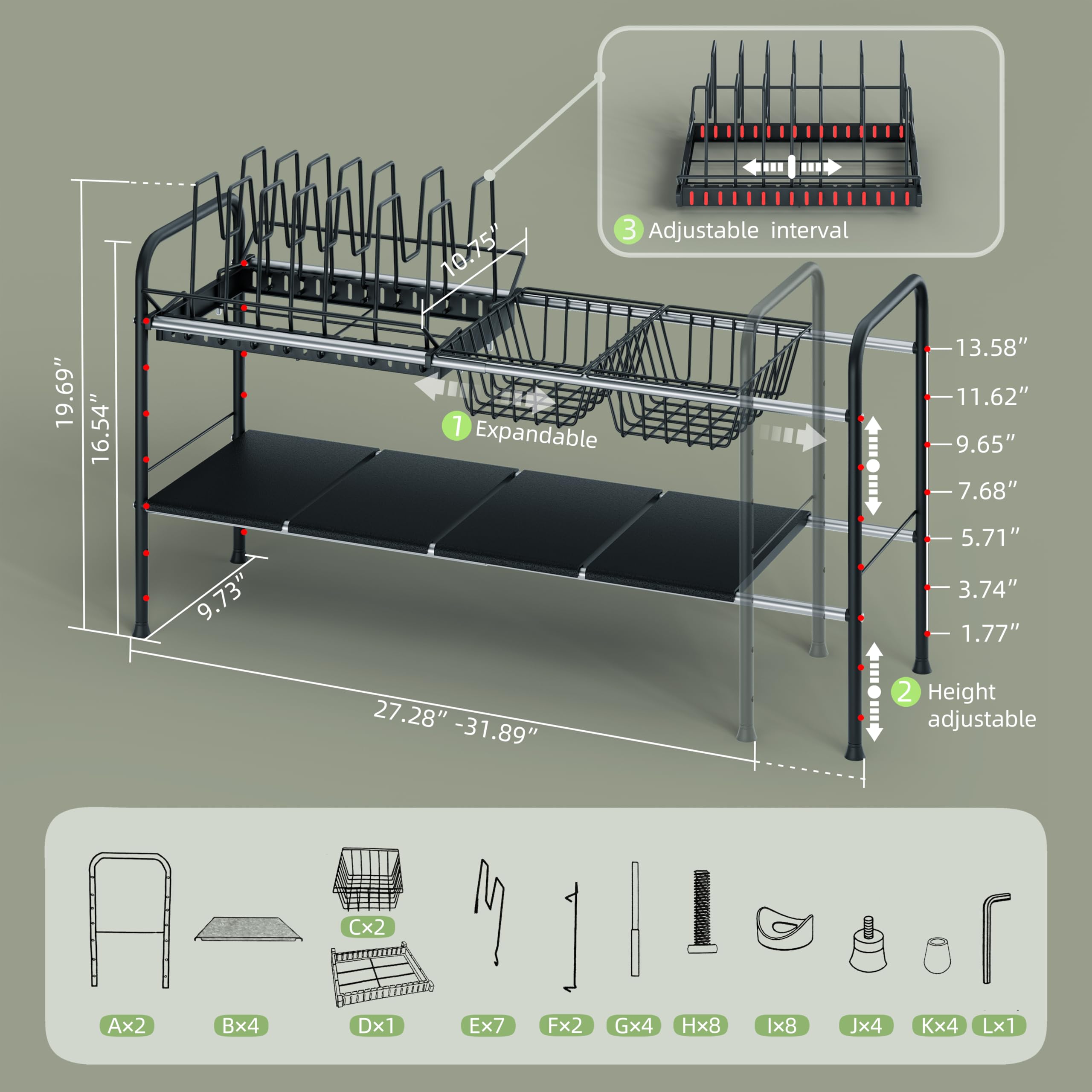 NETEL estante para ollas y sartenes ajustable mejora el orden en la cocina