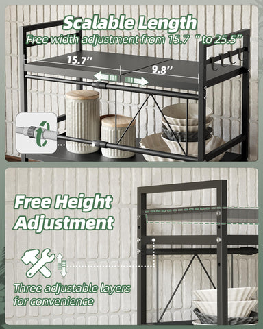 NETEL rack para microondas con capacidad de 110 libras para carga estable