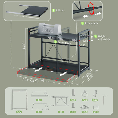NETEL soporte para electrodomésticos en cocina, fácil acceso.