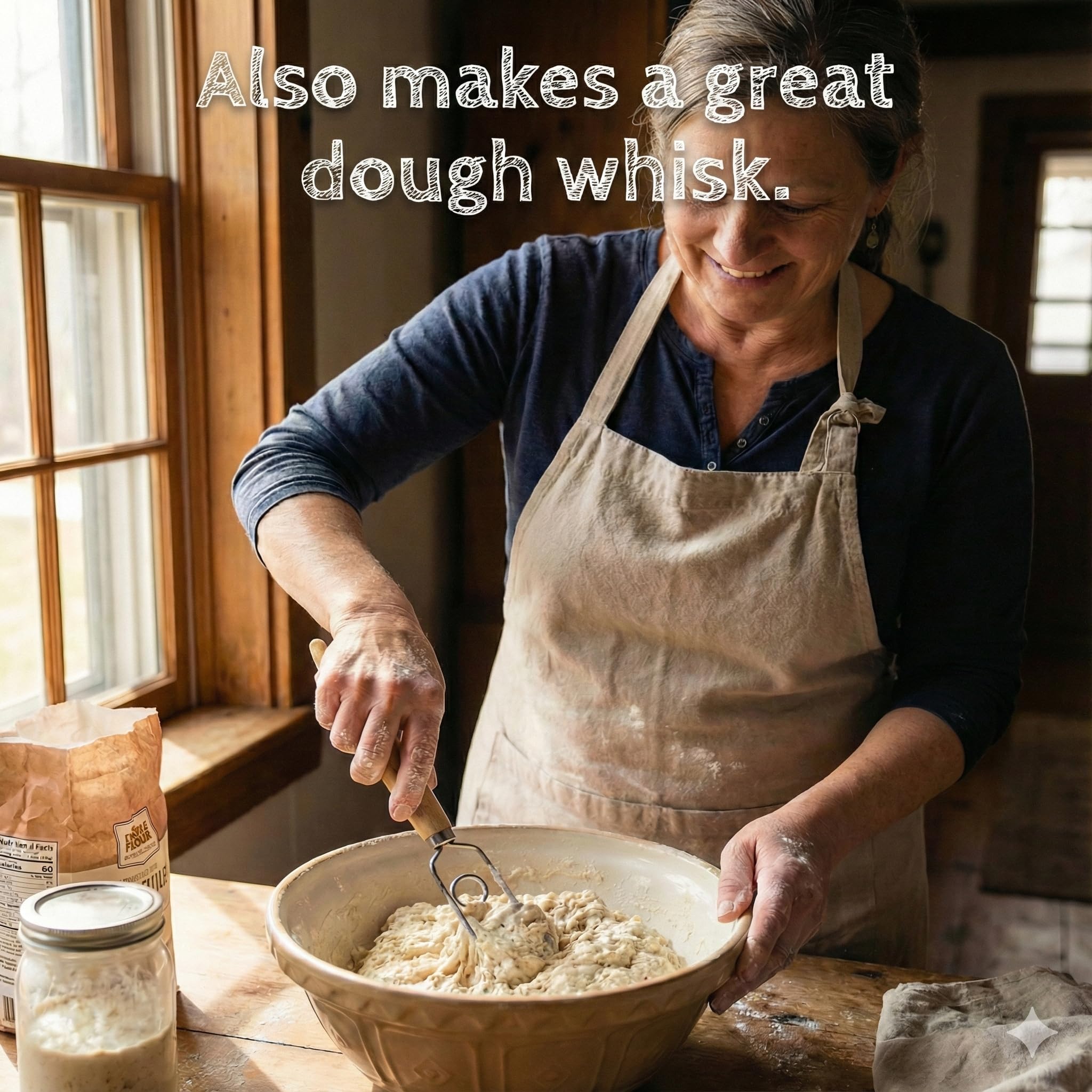 New England Sourdough Starter Co. diseño de dos ojos mejora la agitación