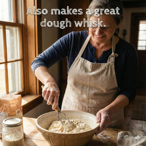 New England Sourdough Starter Co. diseño de dos ojos mejora la agitación