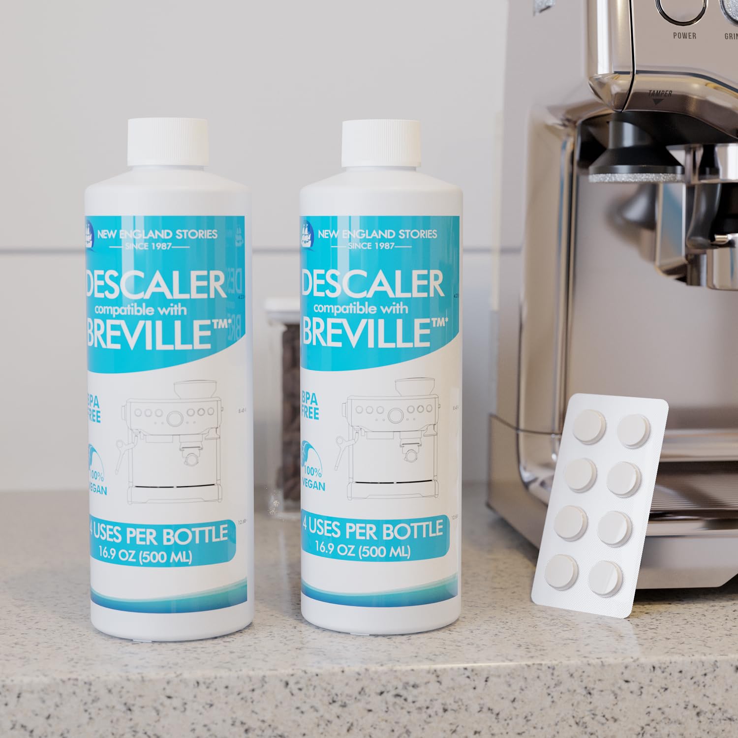 New England Stories embalaje doble botellas Breville para ahorro y conveniencia