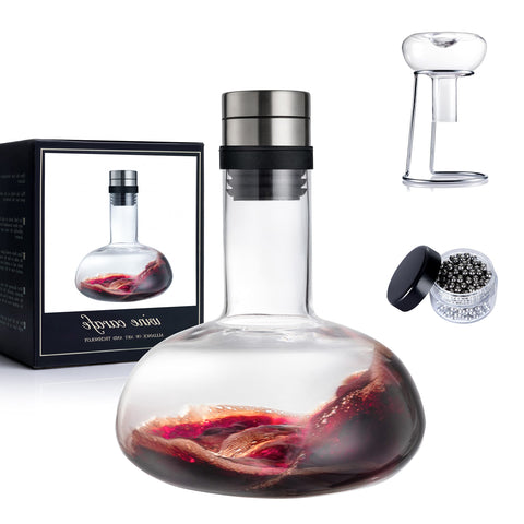 NEW PACIFIC YOUYAH decantador vino cristal 1300ml: decantación rápida y aromática
