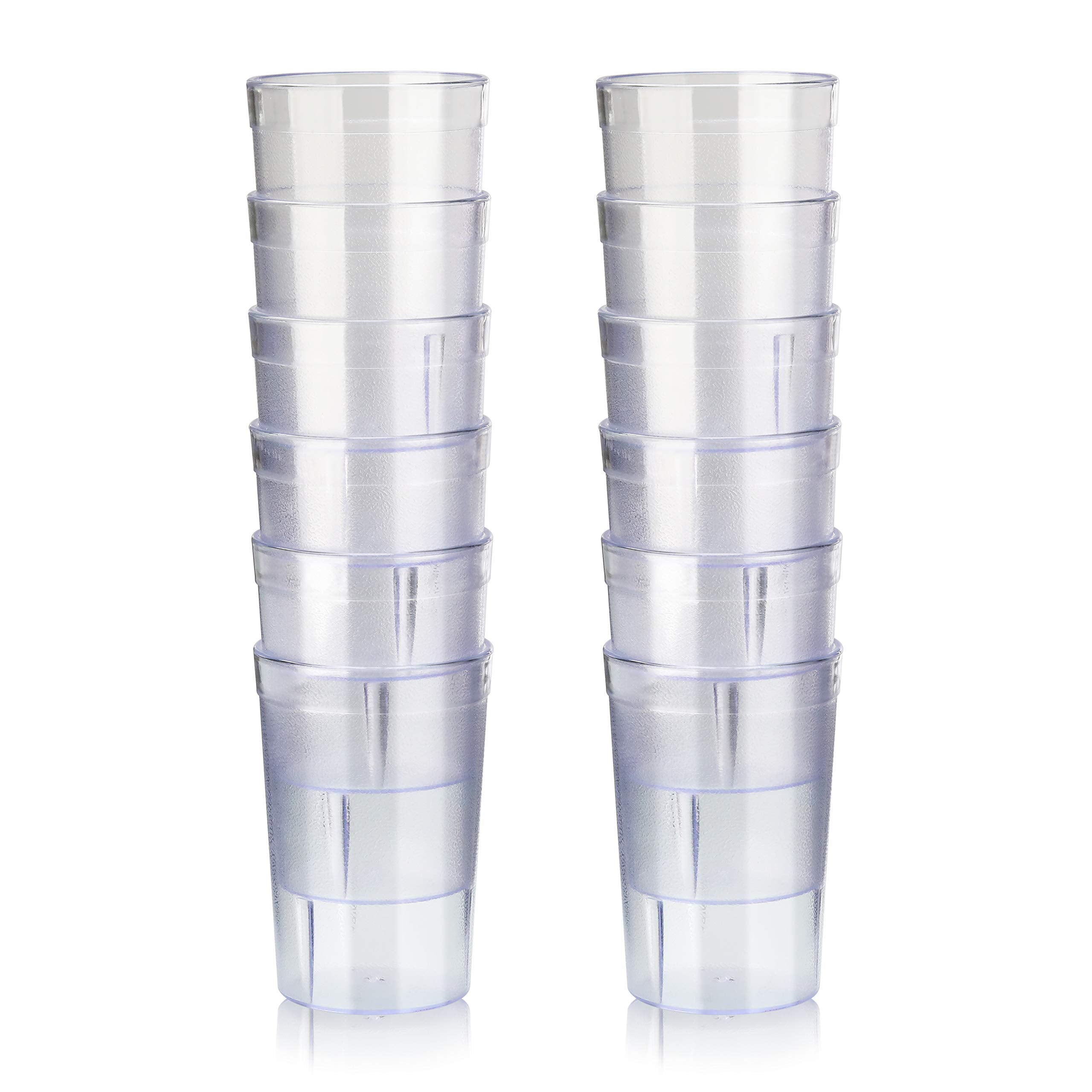 New Star Bebidas Tumblers cristal, conjunto 12, 8 onzas, vaso uniforme para servicio.