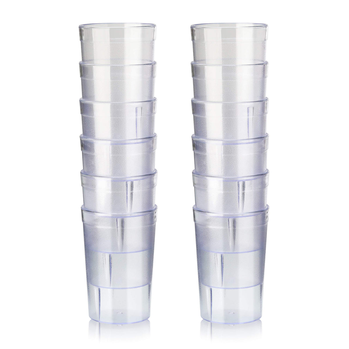 New Star Bebidas Tumblers cristal, conjunto 12, 8 onzas, vaso uniforme para servicio.