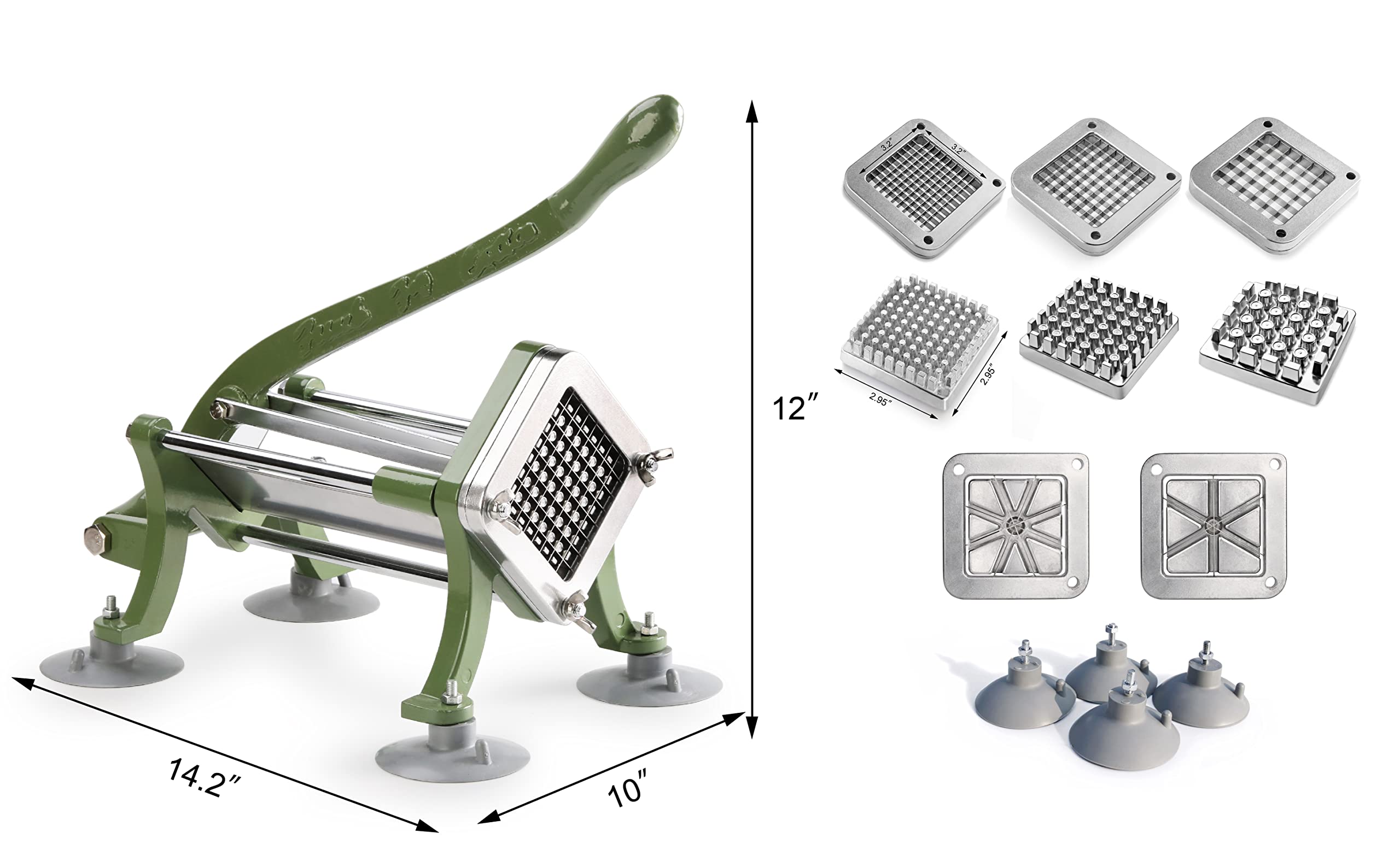 New Star Foodservice 38408 corta papas 3/8 pulgada para fries consistentes.