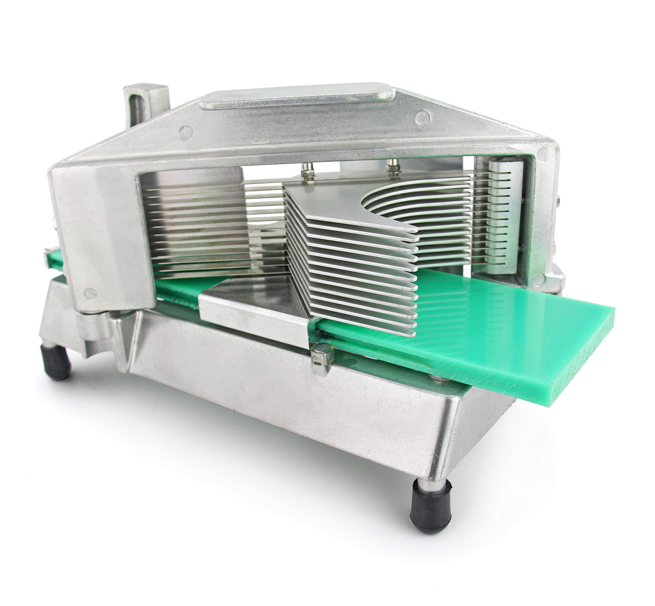 New Star Foodservice 39702 cortadora de tomates en 316 para cortes uniformes.