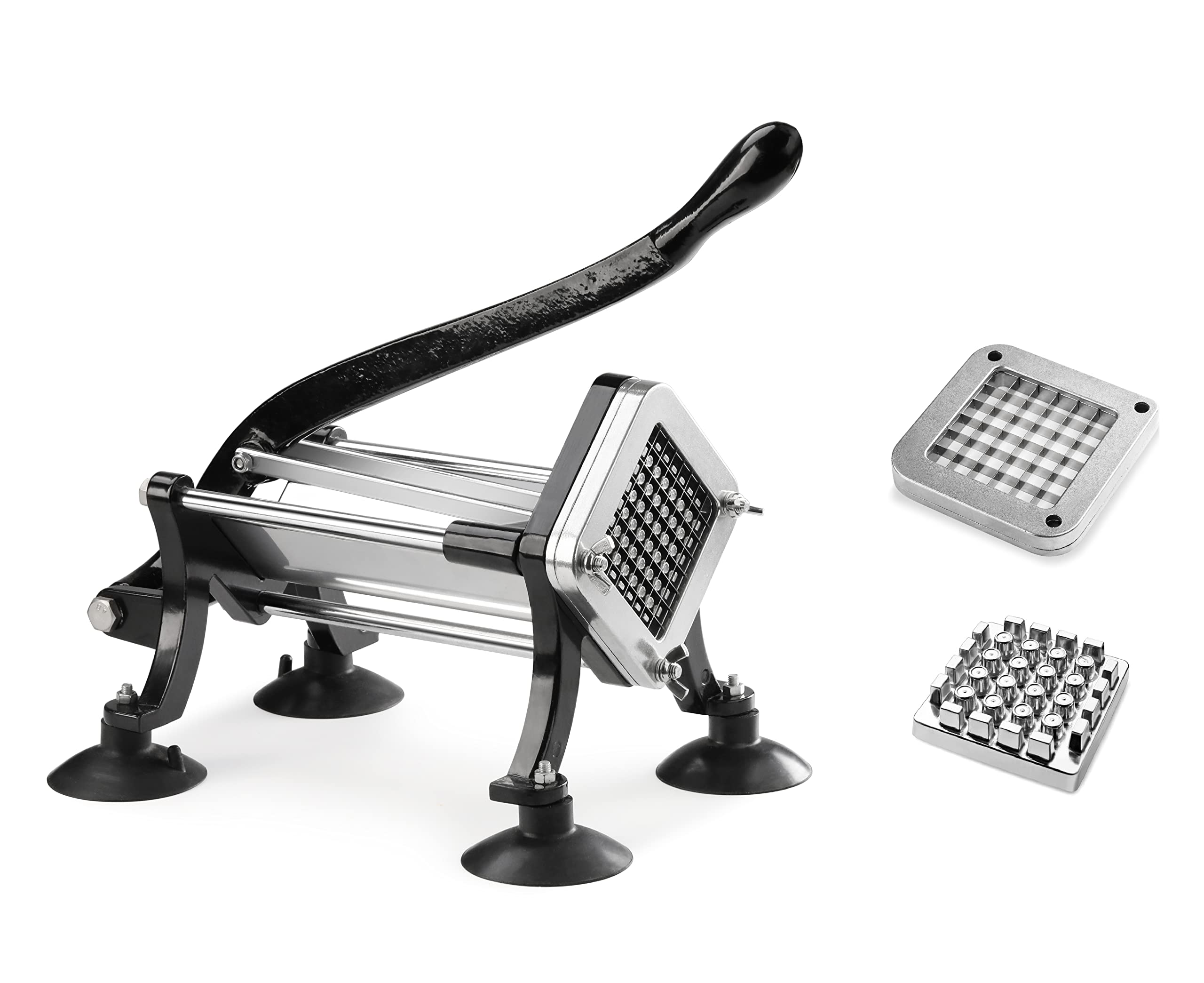 New Star Foodservice 43204 cortador de papas con ventosas para estabilidad en la mesa.