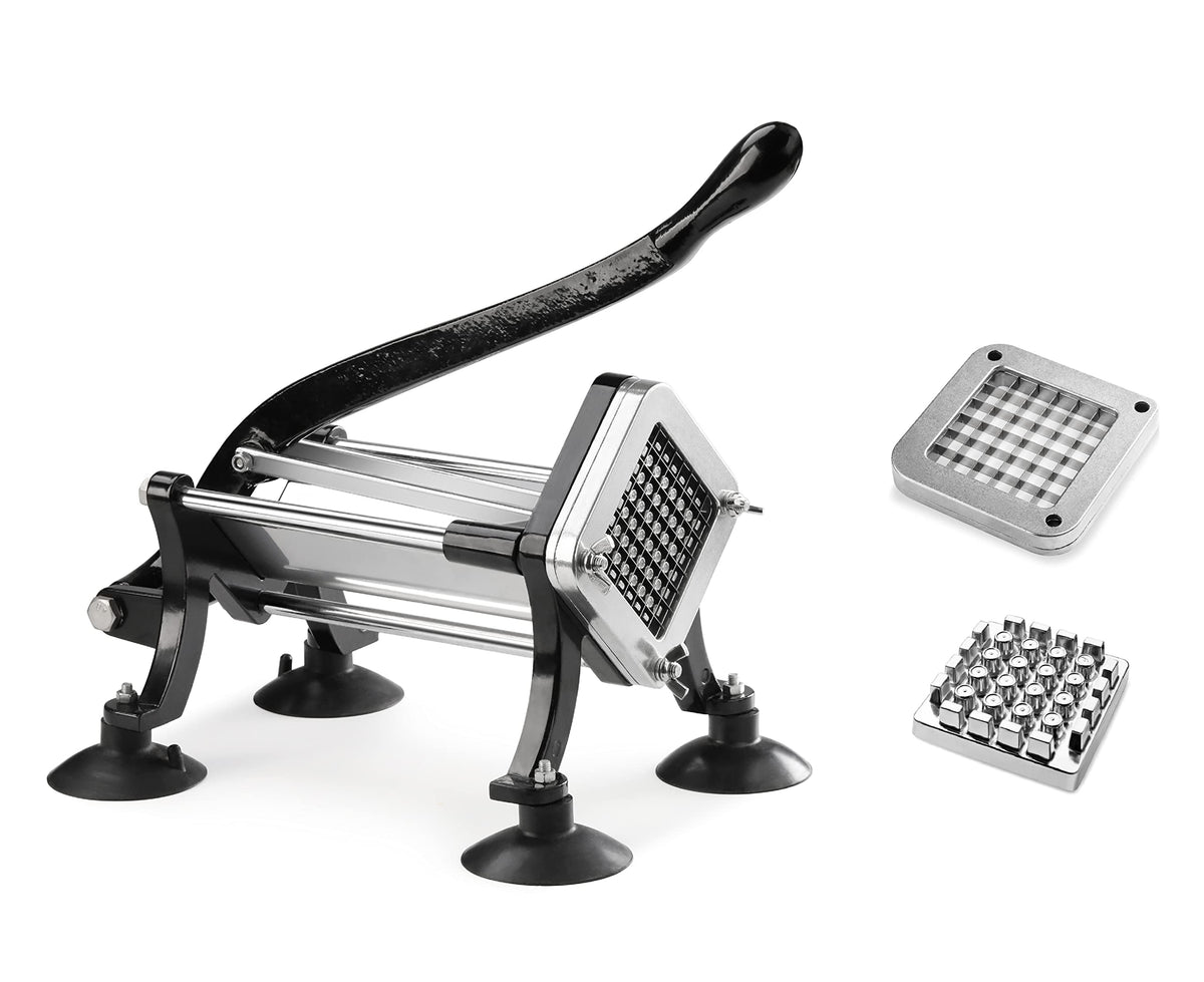 New Star Foodservice 43204 cortador de papas con ventosas para estabilidad en la mesa.
