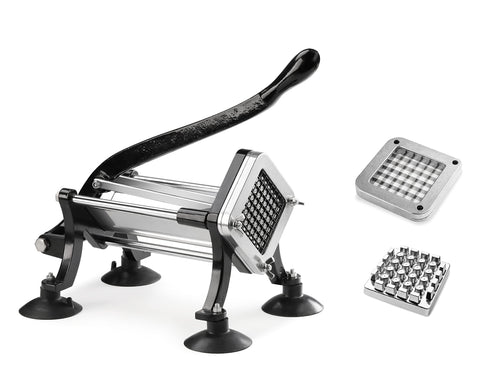 New Star Foodservice 43204 cortador de papas con ventosas para estabilidad en la mesa.