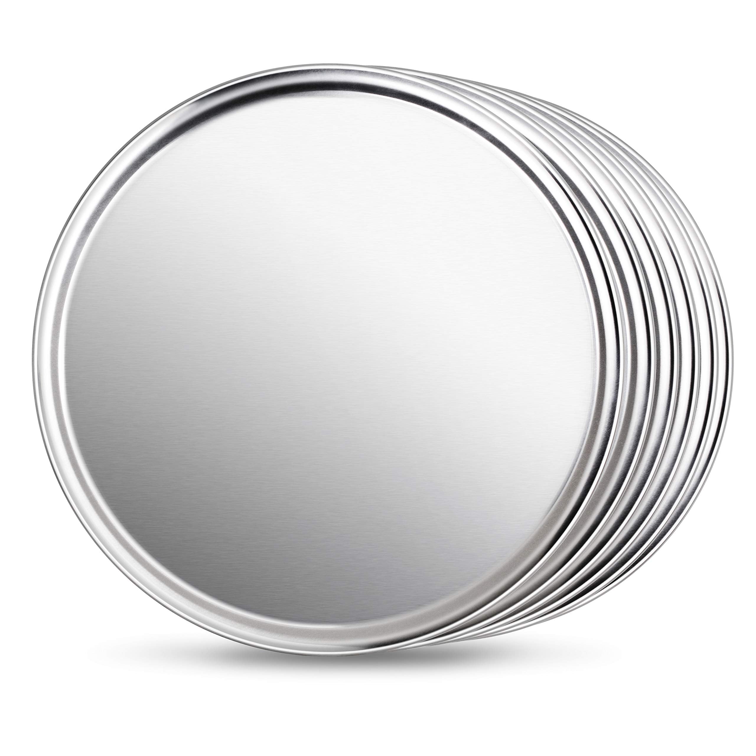 New Star Foodservice bandeja pizza aluminio restaurante, superficie lisa para reparto uniforme.