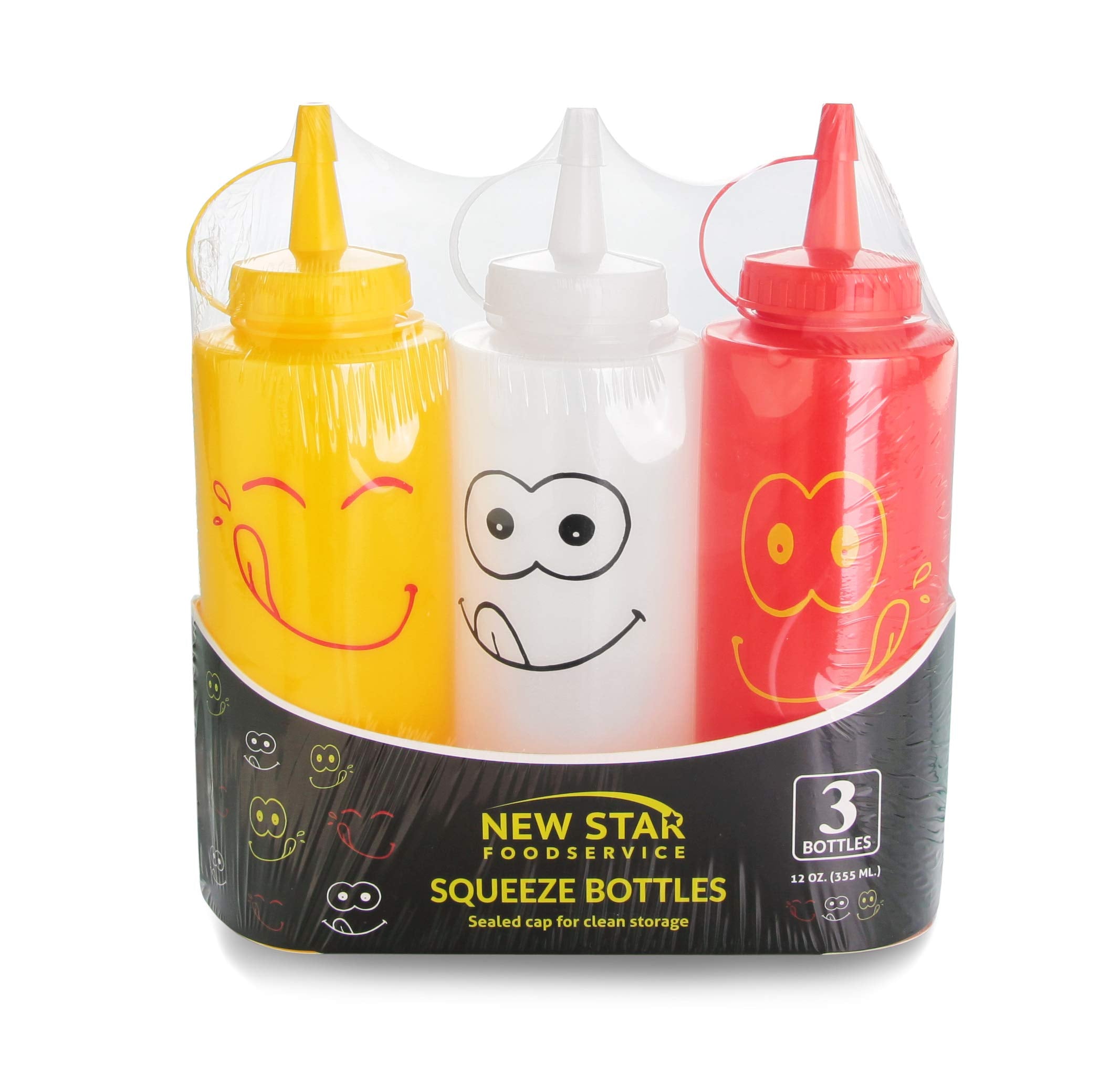 Botella New Star Foodservice para cocina en transparente, fácil identificación.