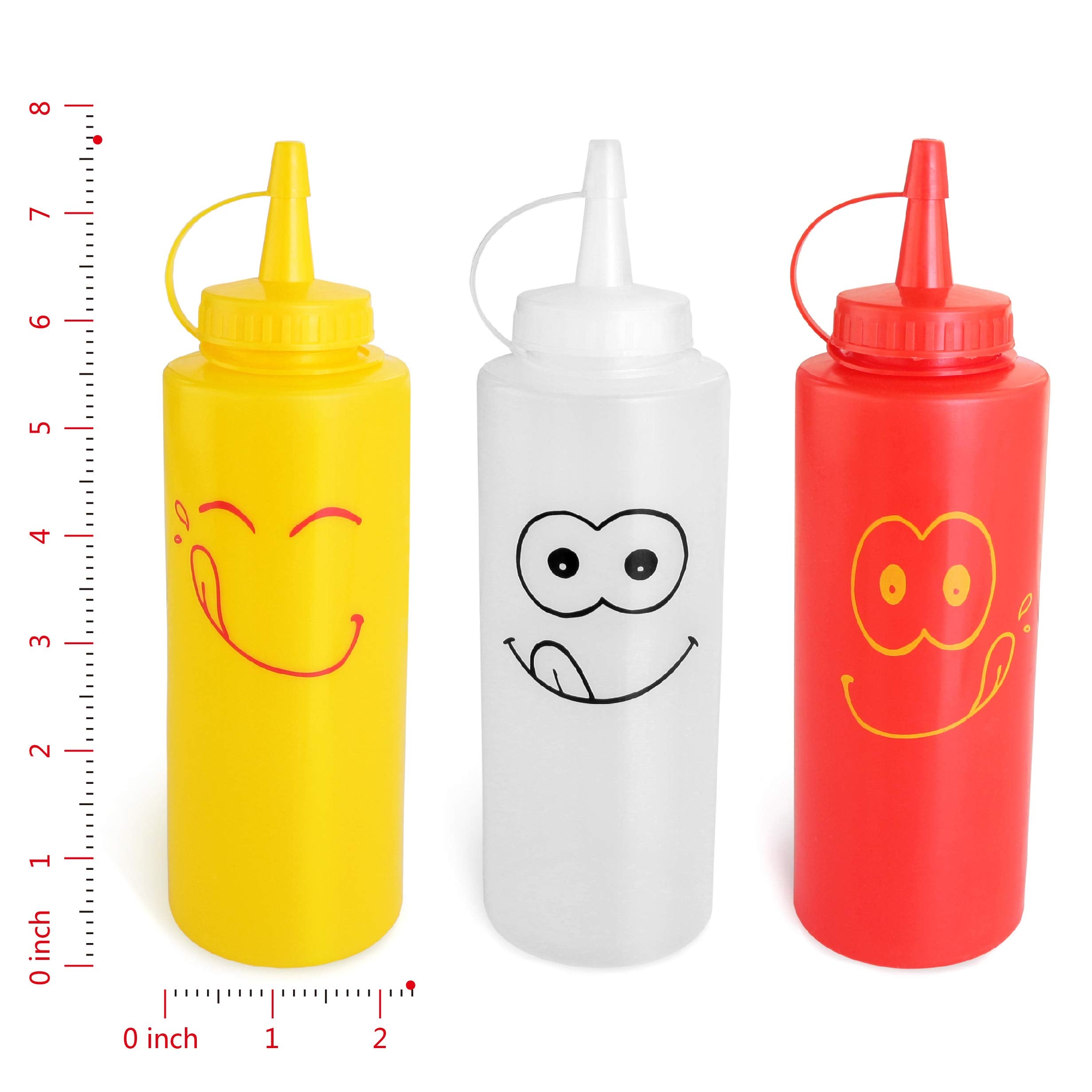 Botella New Star Foodservice con sonrisa amarilla para aceites y aderezos.