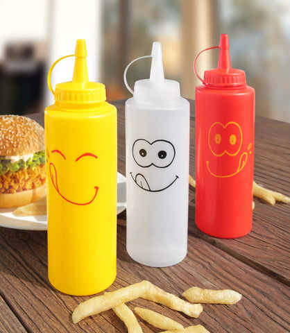 Botella New Star Foodservice con sonrisa transparente para ver el contenido.