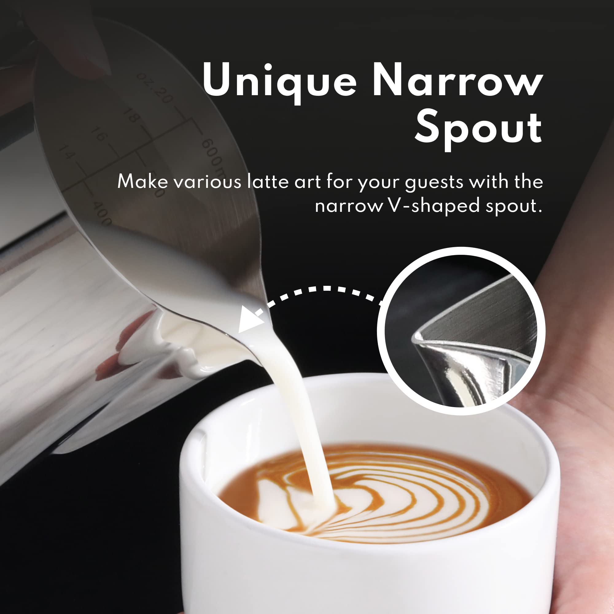 Aplicación para bebidas con café usando la jarra New Star Foodservice.