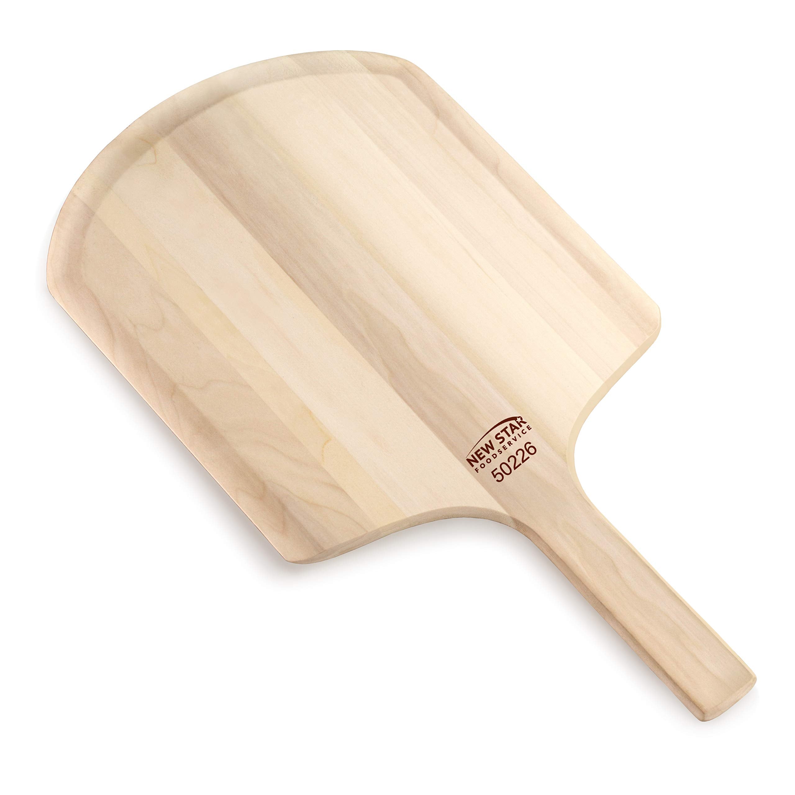 Pala de New Star Foodservice con mango de madera de 8 pulgadas para mayor control.