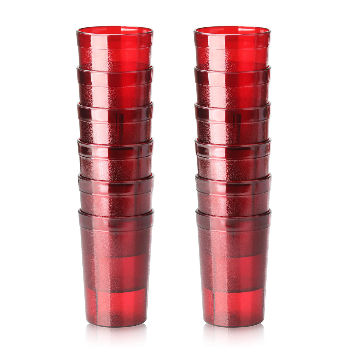 New Star Foodservice, vaso-bebidas-restaurante 8oz rojo, conjunto de 12, ideal para servicio diario.