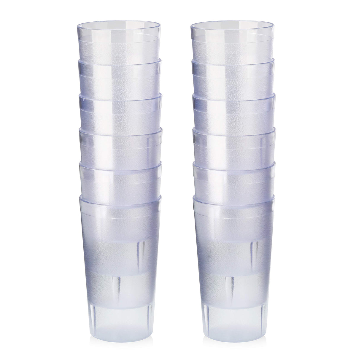 Vaso claro New Star Foodservice, 12 onzas, conjunto de 12, ideal para servicio diario.