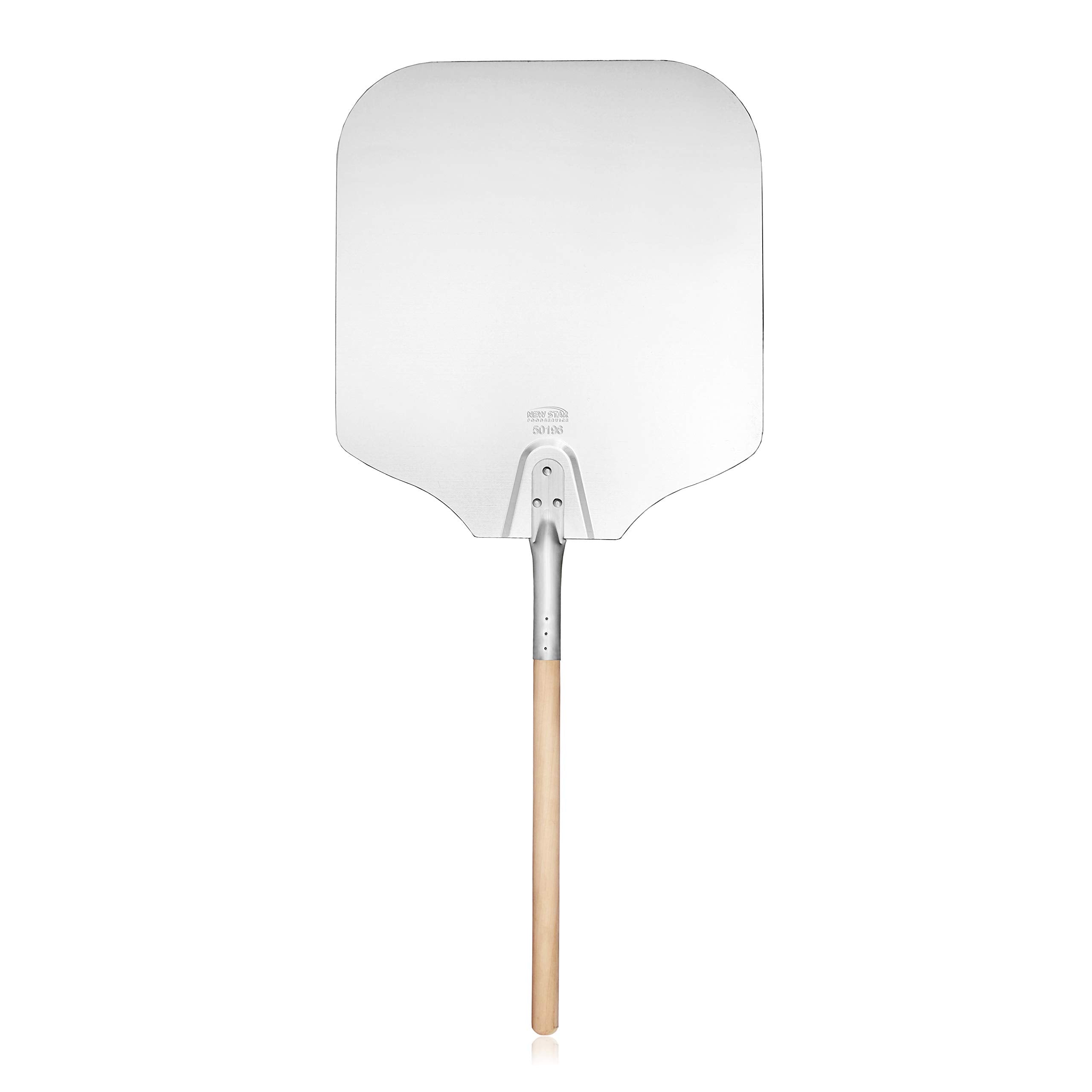 New Star Foodservice espátula de pizza con asa de madera para manejo seguro
