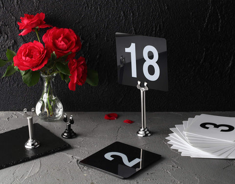 New Star Foodservice Tritón arpa clip, útil como marcador de mesa en bodas.