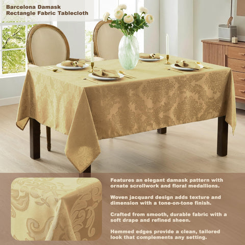 Newbridge Barcelona Damask: textura suave para una mesa confortable.