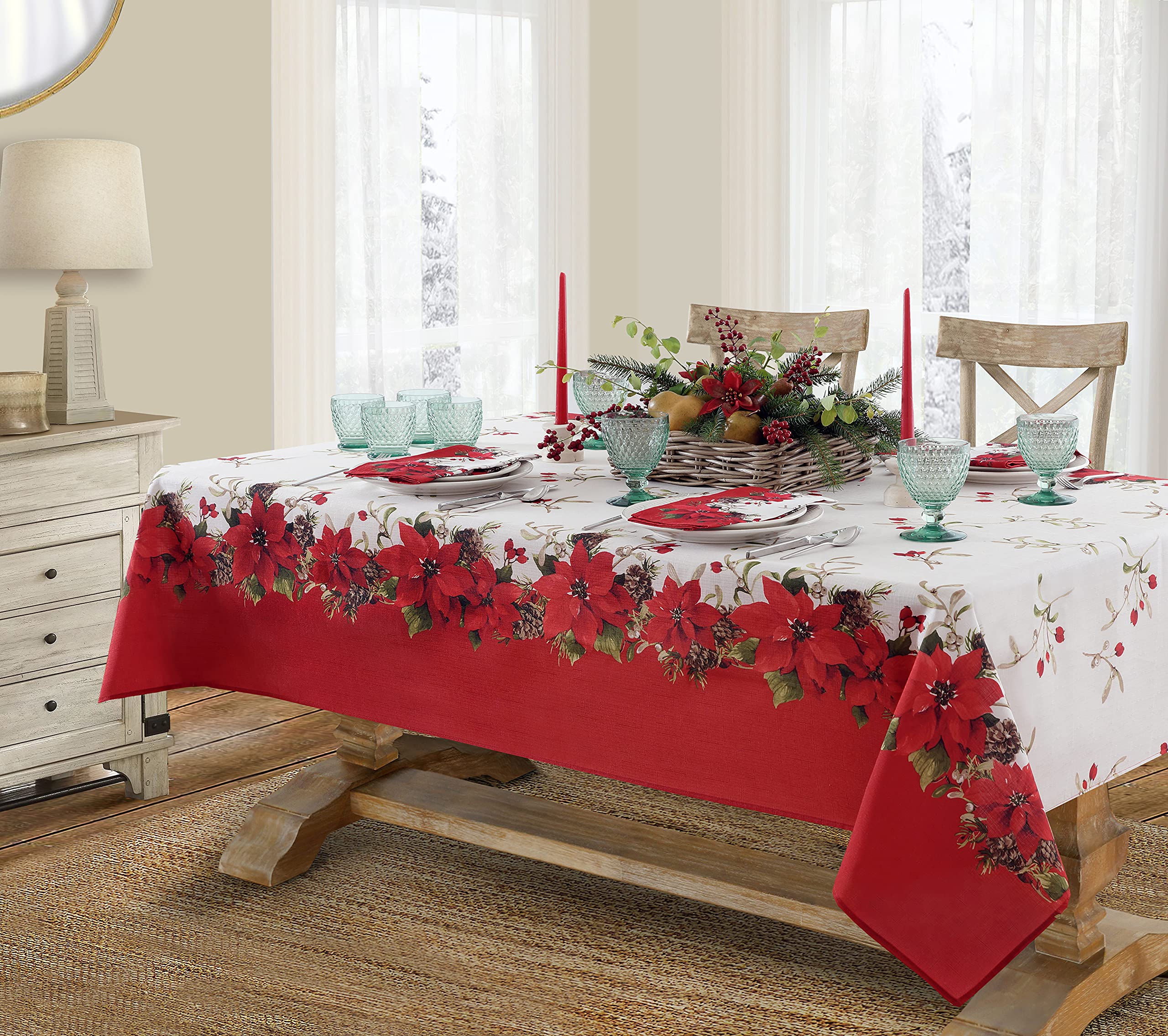 Newbridge detalle Pascua con hojas verdes, creación festiva para la mesa.