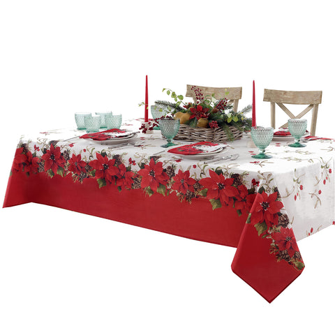 Newbridge diseño navideño flor de Pascua, 52x70, perfecto para reuniones.