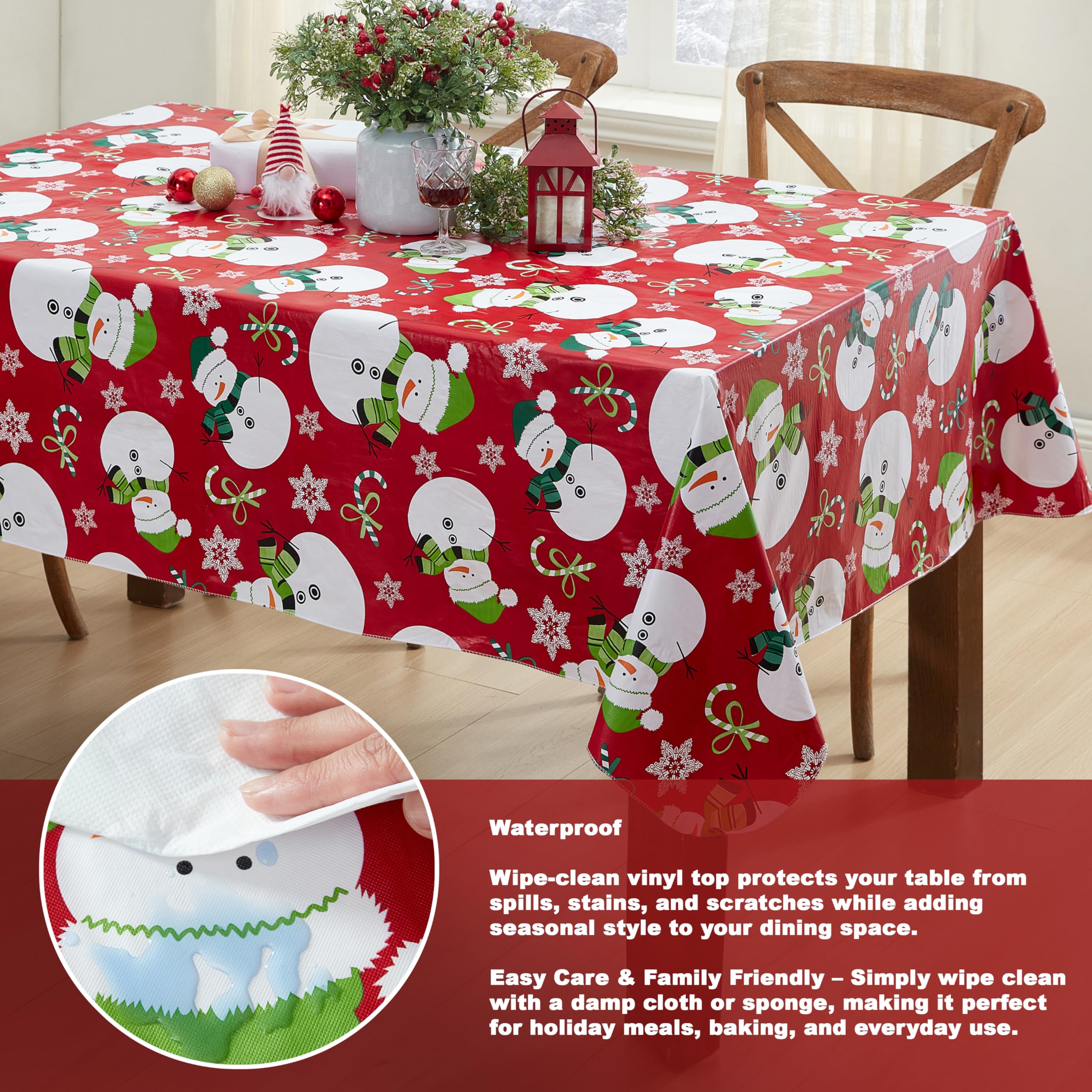 Newbridge mantel copos-nieve, crea atmósfera navideña para reuniones familiares.
