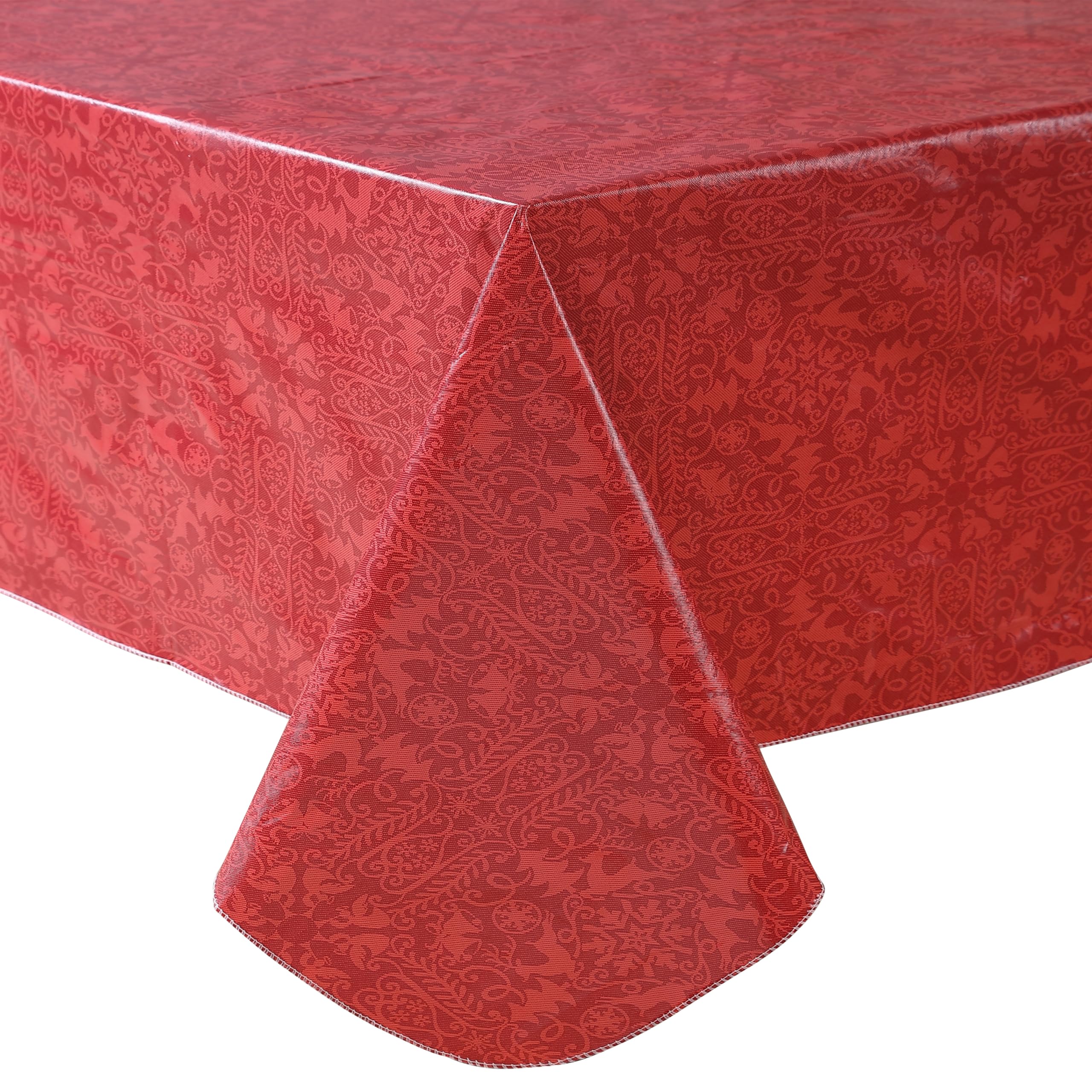 Diseño damasco elegante de Newbridge, perfecto para buffets navideños.
