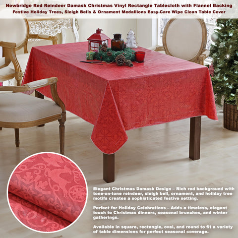 Mantel Newbridge con reverso de franela, protege la mesa y evita deslizamientos.