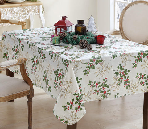 Newbridge mantel Navidad acebo dorado para cenas festivas