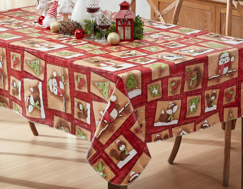 Mantel Newbridge Navidad bosque hojas de acebo, ambiente acogedor para fiestas