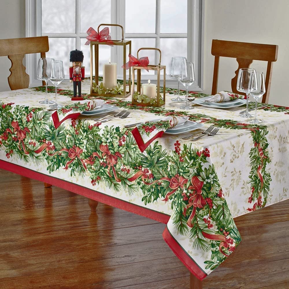 Mantel Newbridge para 10-12 comensales, perfecto para cenas grandes.