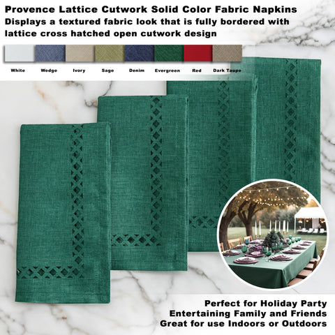Newbridge servilletas con bordado en rejilla Provence, para cenas elegantes.