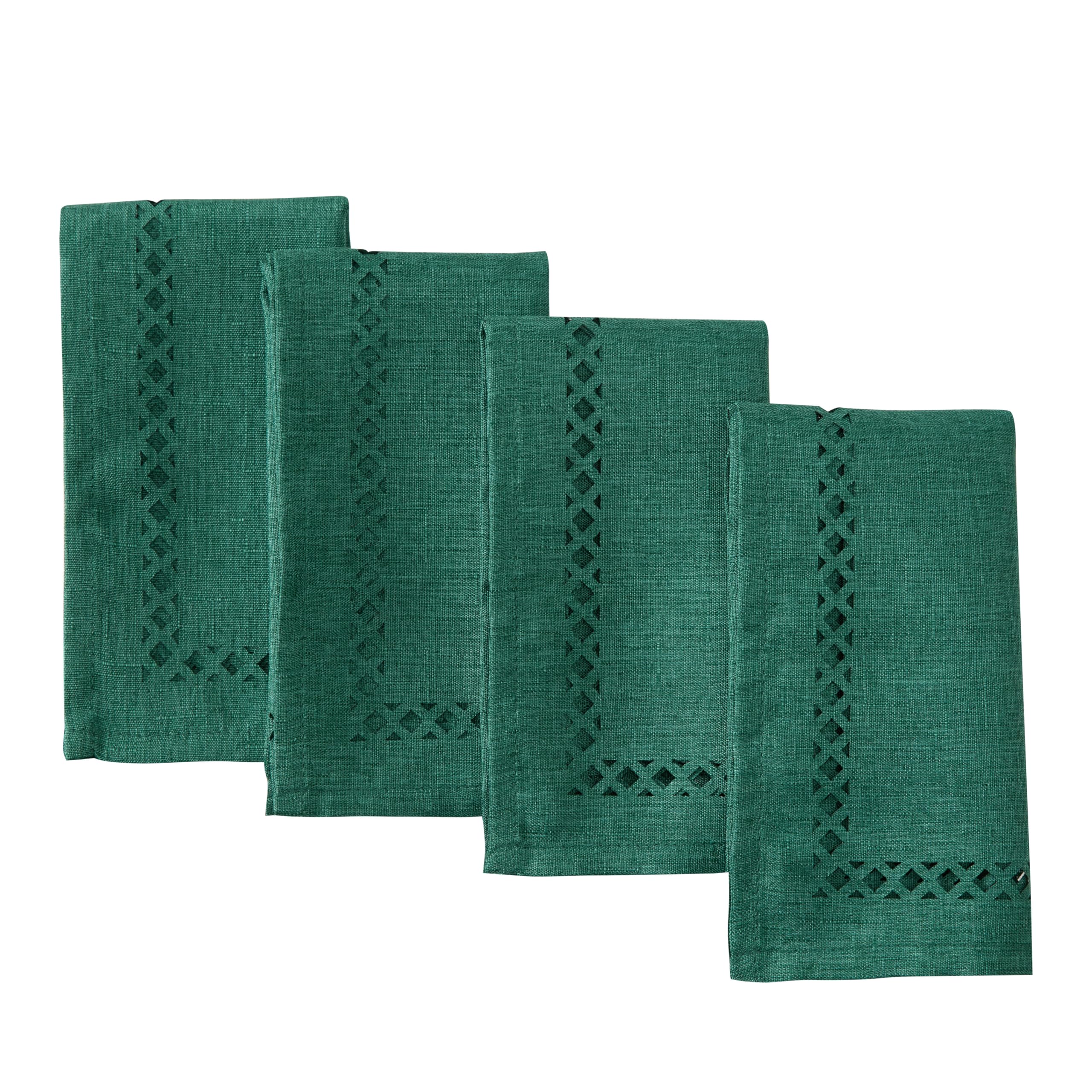 Newbridge servilletas cuadradas Navidad, conjunto de 4, ideal para mesa festiva y fácil cuidado.