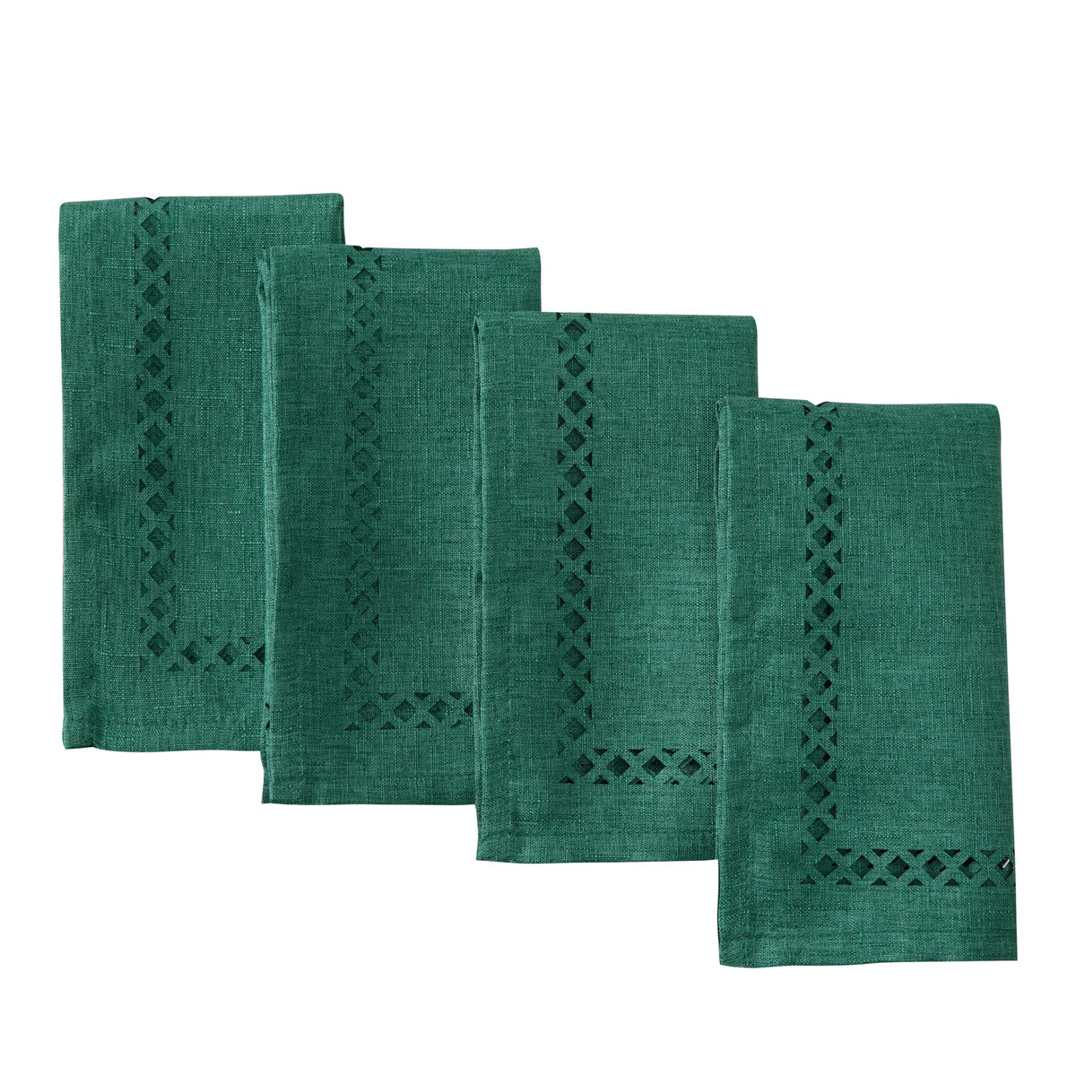 Newbridge servilletas cuadradas Navidad, conjunto de 4, ideal para mesa festiva y fácil cuidado.